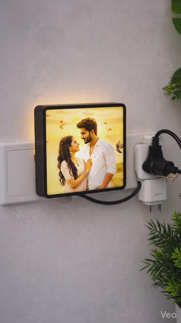 Personalized Plug-In LED Photo Frame Night Light